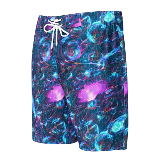 Celestial Circuitry on a Men's Board Shorts
