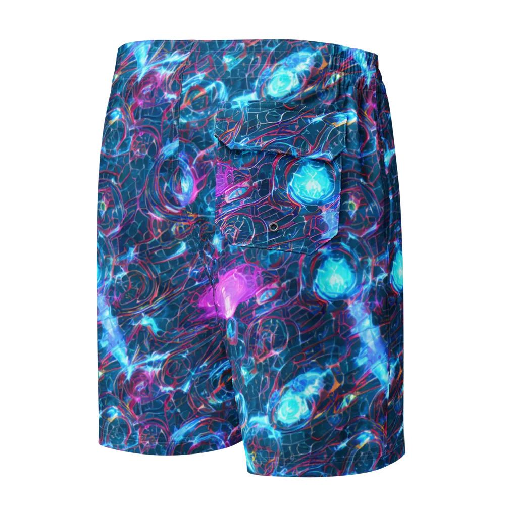 Celestial Circuitry on Men's Board Shorts — Back