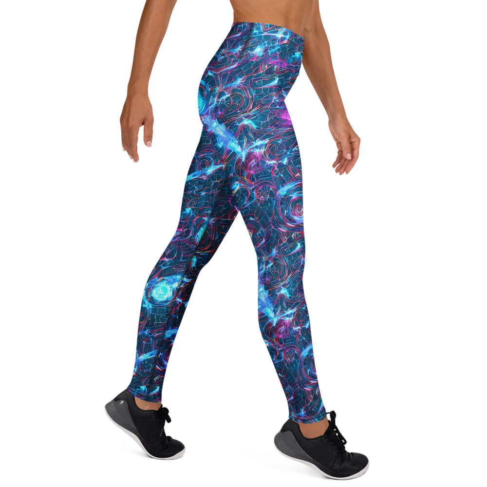 Celestial Circuitry on Yoga Leggings — Right