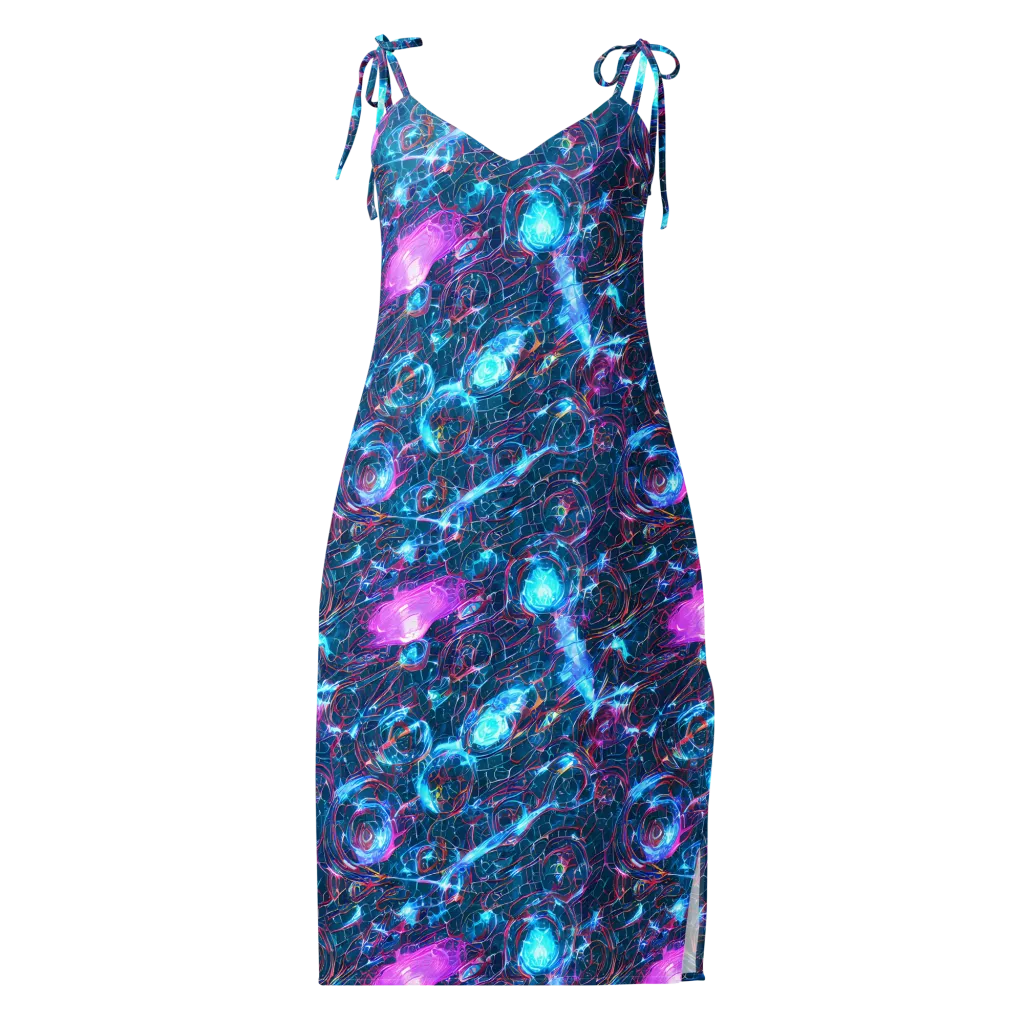 Celestial Circuitry on Slip Dress — Front