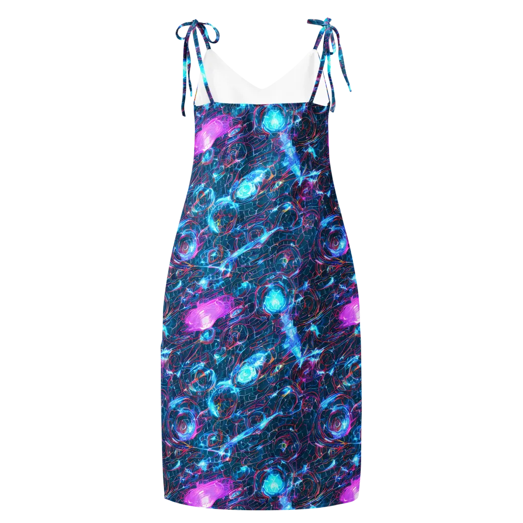 Celestial Circuitry on Slip Dress — Back