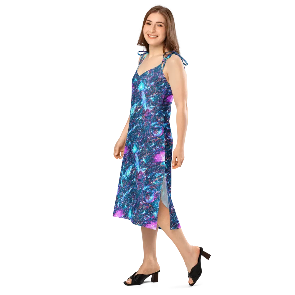 Celestial Circuitry on Slip Dress — Left Front