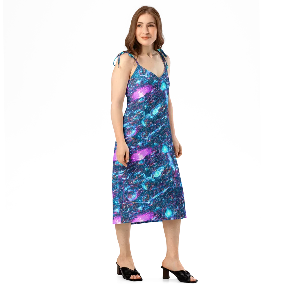 Celestial Circuitry on Slip Dress — Right Front