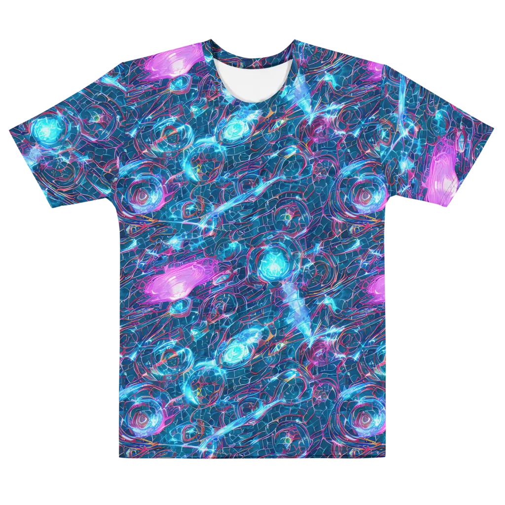 Celestial Circuitry on Men's Cotton Crew Neck T-Shirt — Front