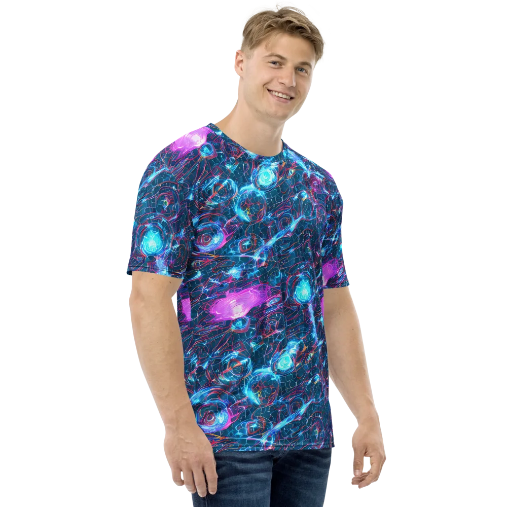 Celestial Circuitry on Men's Crew Neck T-Shirt — Right