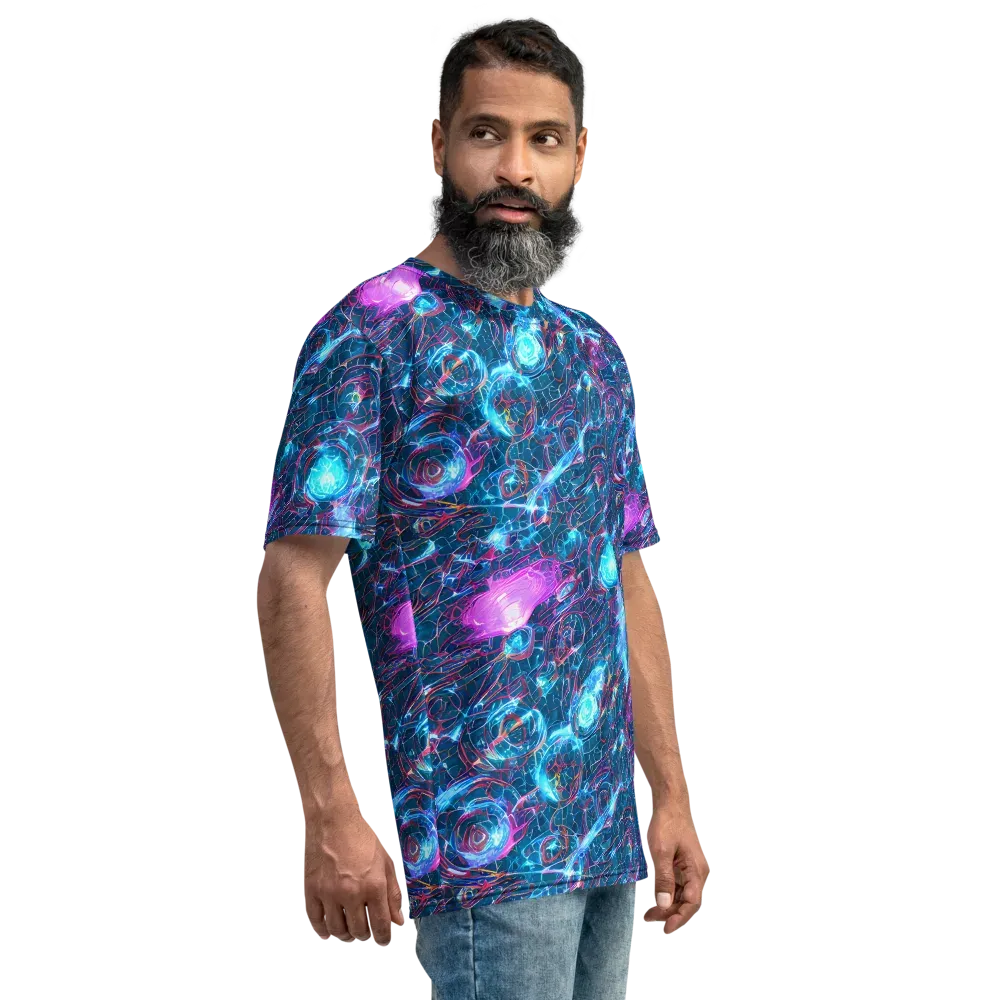 Celestial Circuitry on Men's Crew Neck T-Shirt — Right