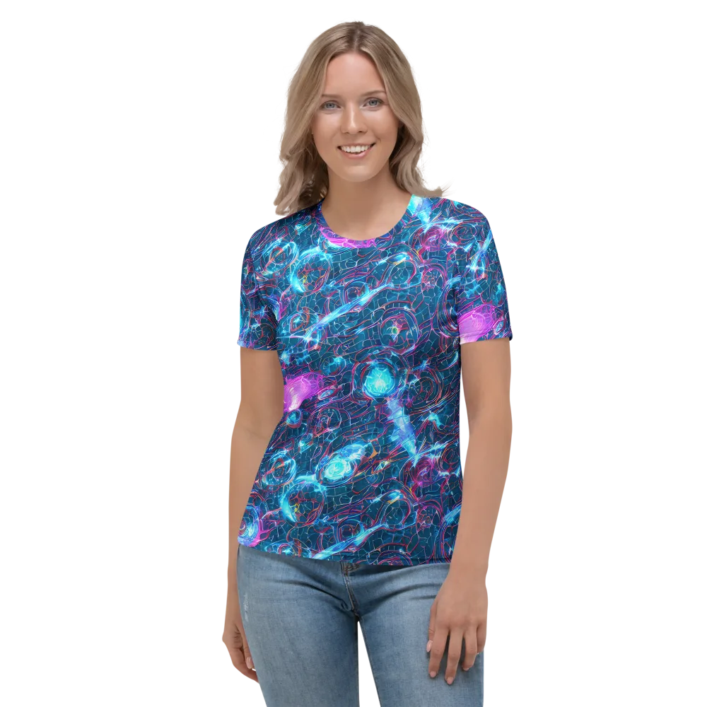 Celestial Circuitry on Women's Crew Neck T-Shirt — Front