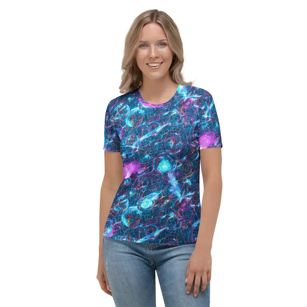Celestial Circuitry on Women's Crew Neck T-Shirt — Front