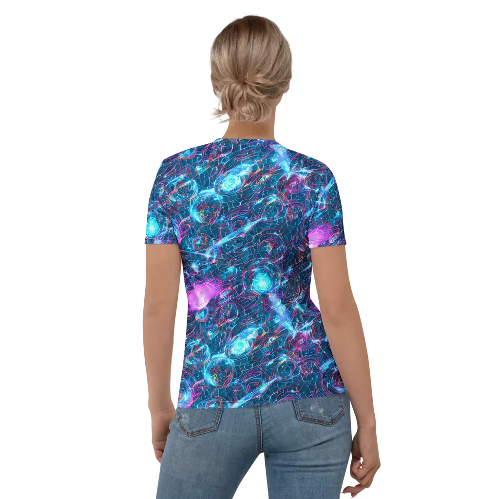 Celestial Circuitry on Women's Crew Neck T-Shirt — Back