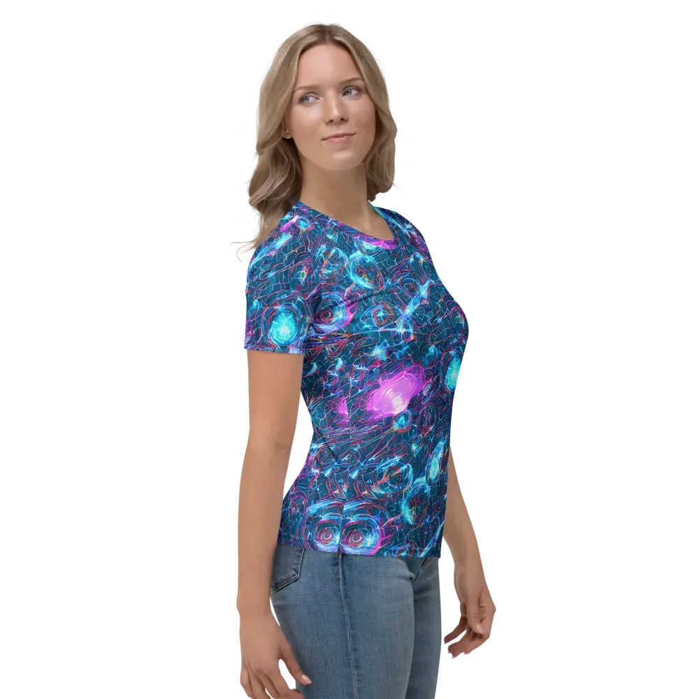 Celestial Circuitry on Women's Crew Neck T-Shirt — Right