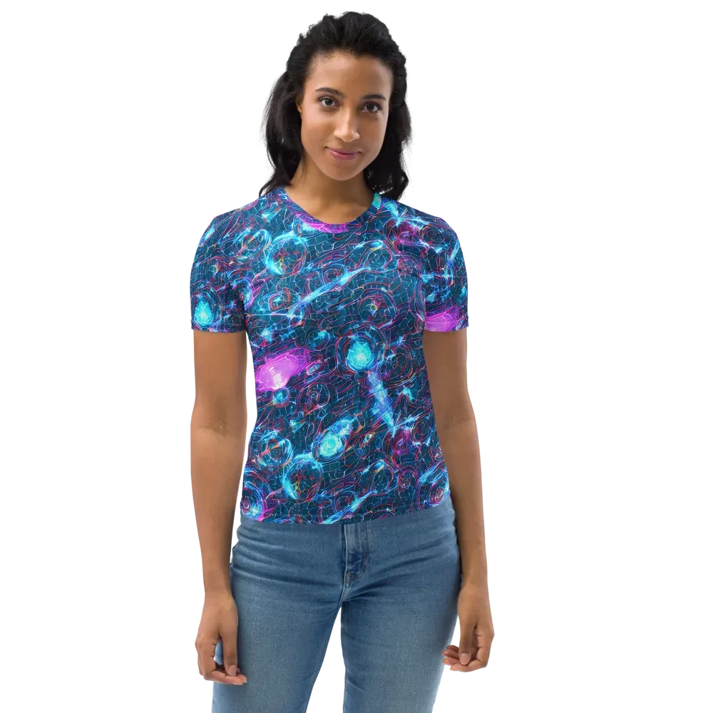 Celestial Circuitry on Women's Crew Neck T-Shirt — Front