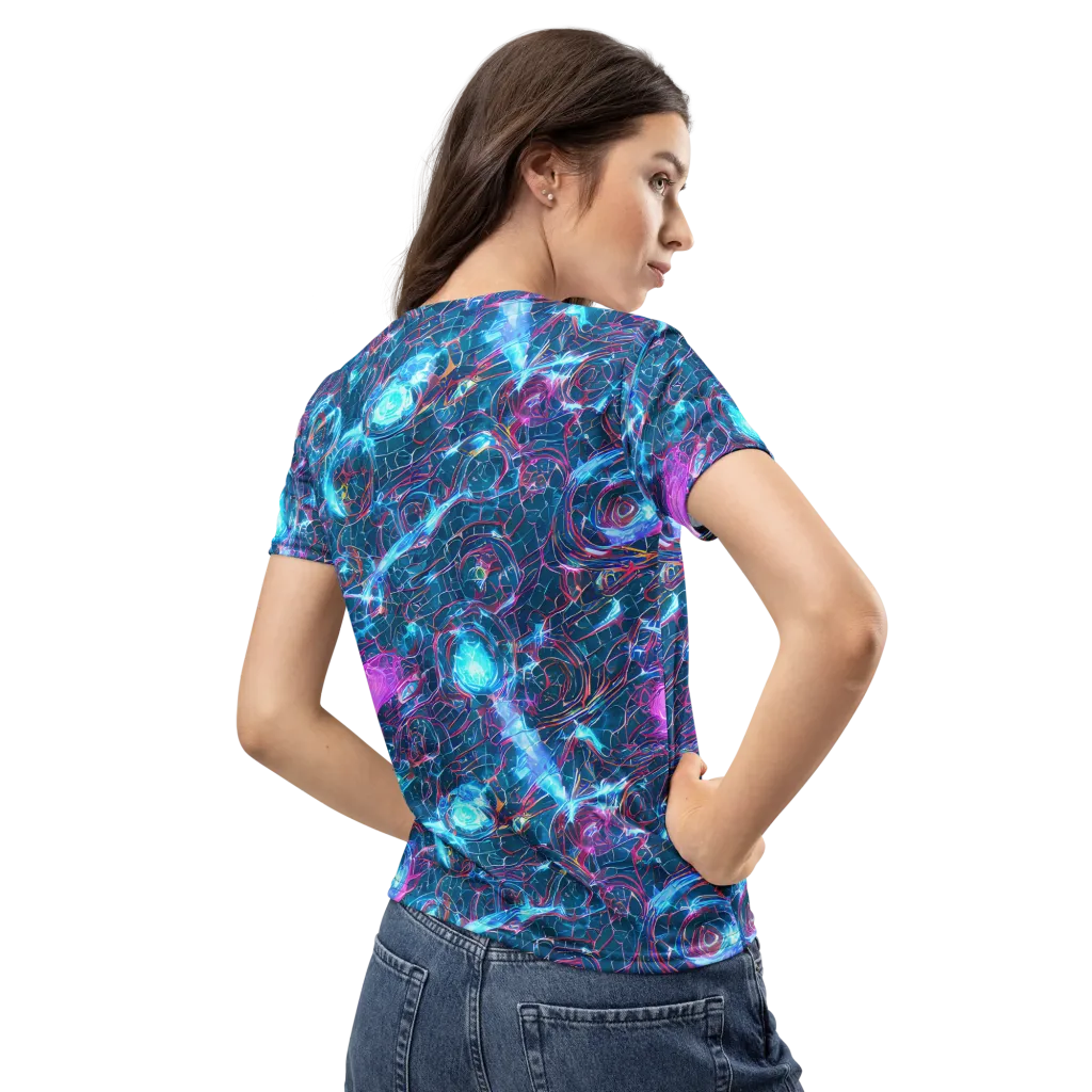 Celestial Circuitry on Women's Crew Neck T-Shirt — Back