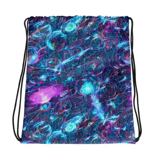 Celestial Circuitry on a Drawstring Bag