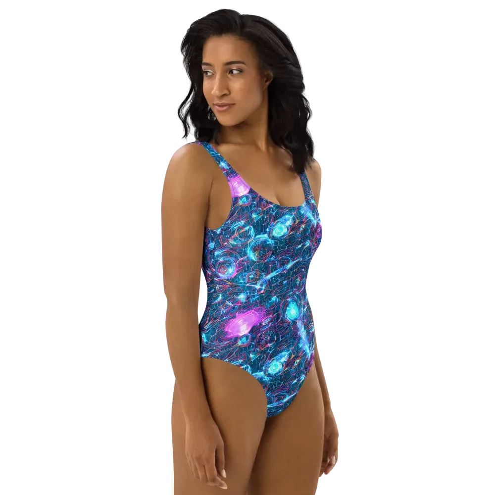 Celestial Circuitry on One-Piece Swimsuit — Right
