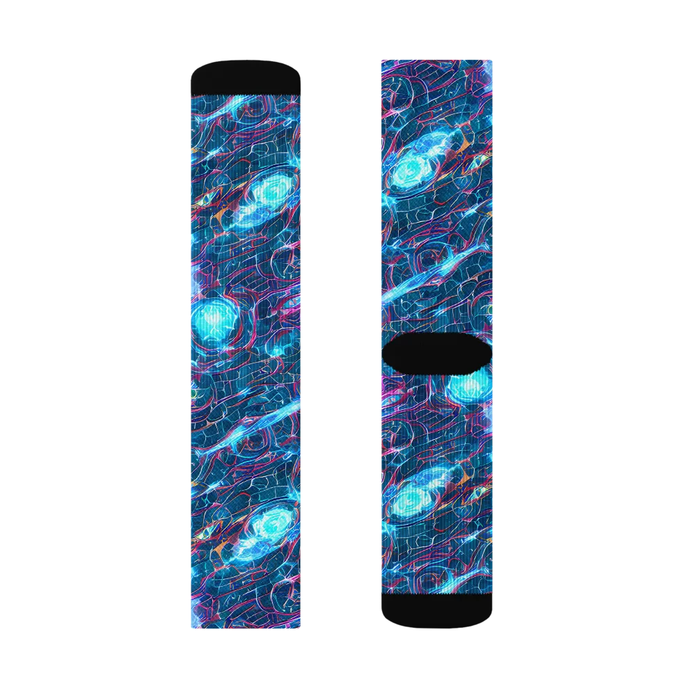Celestial Circuitry on Socks — Left Sock