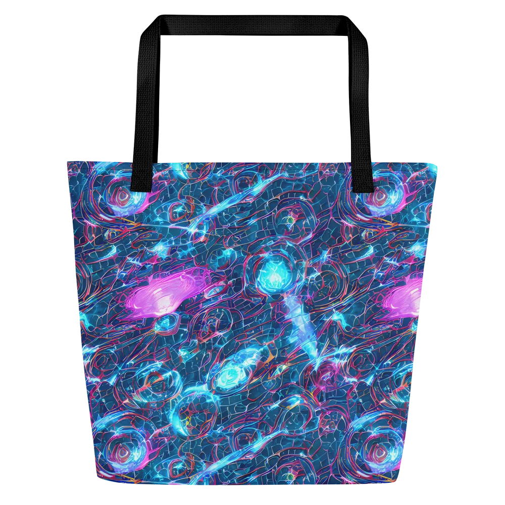 Celestial Circuitry on Large Tote Bag W/ Pocket — Front