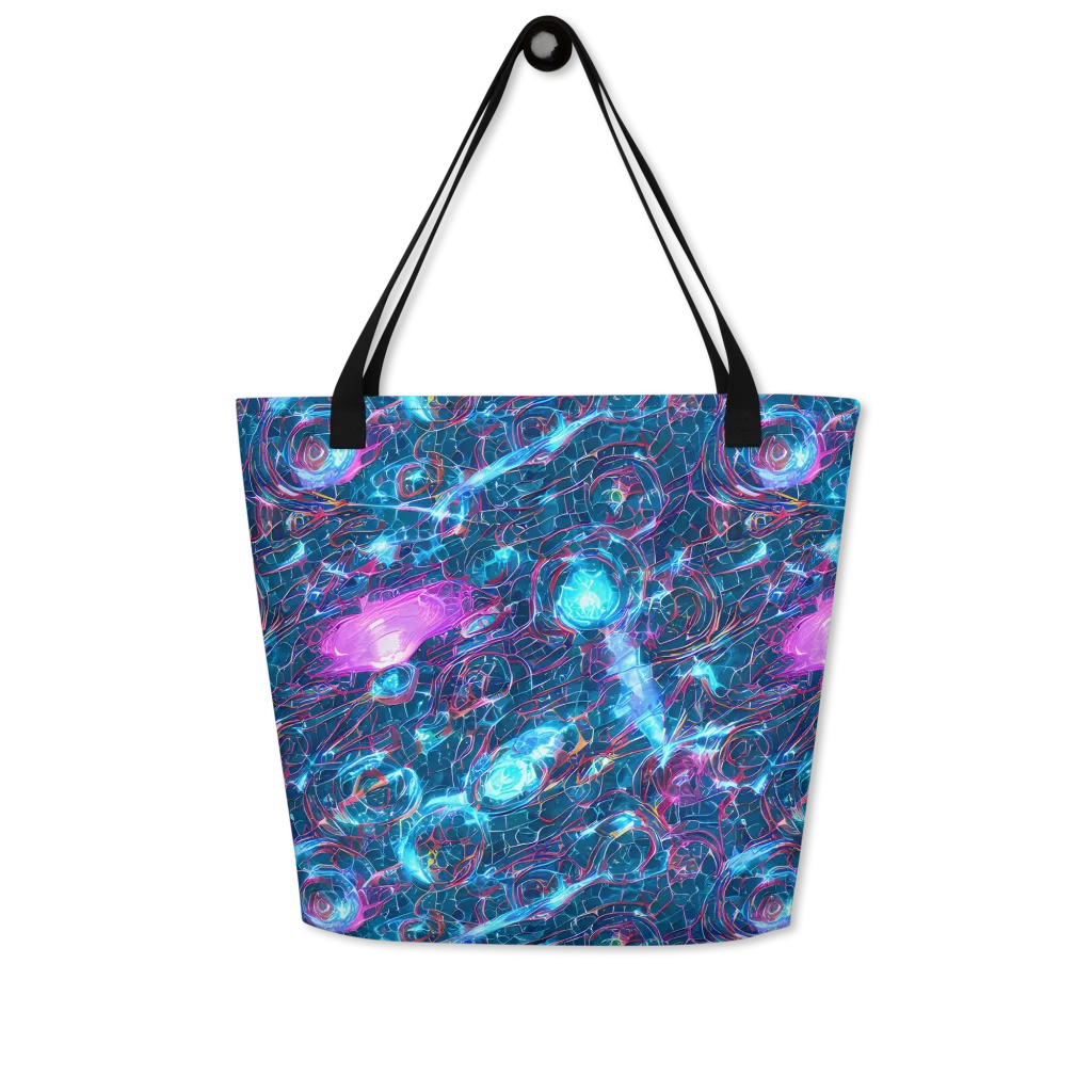 Celestial Circuitry on Large Tote Bag W/ Pocket — Front