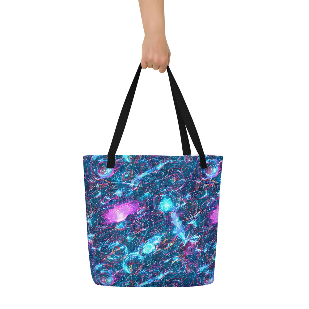 Celestial Circuitry on Large Tote Bag W/ Pocket — Front
