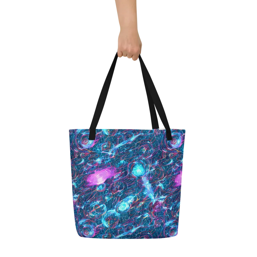 Celestial Circuitry on Large Tote Bag W/ Pocket — Front