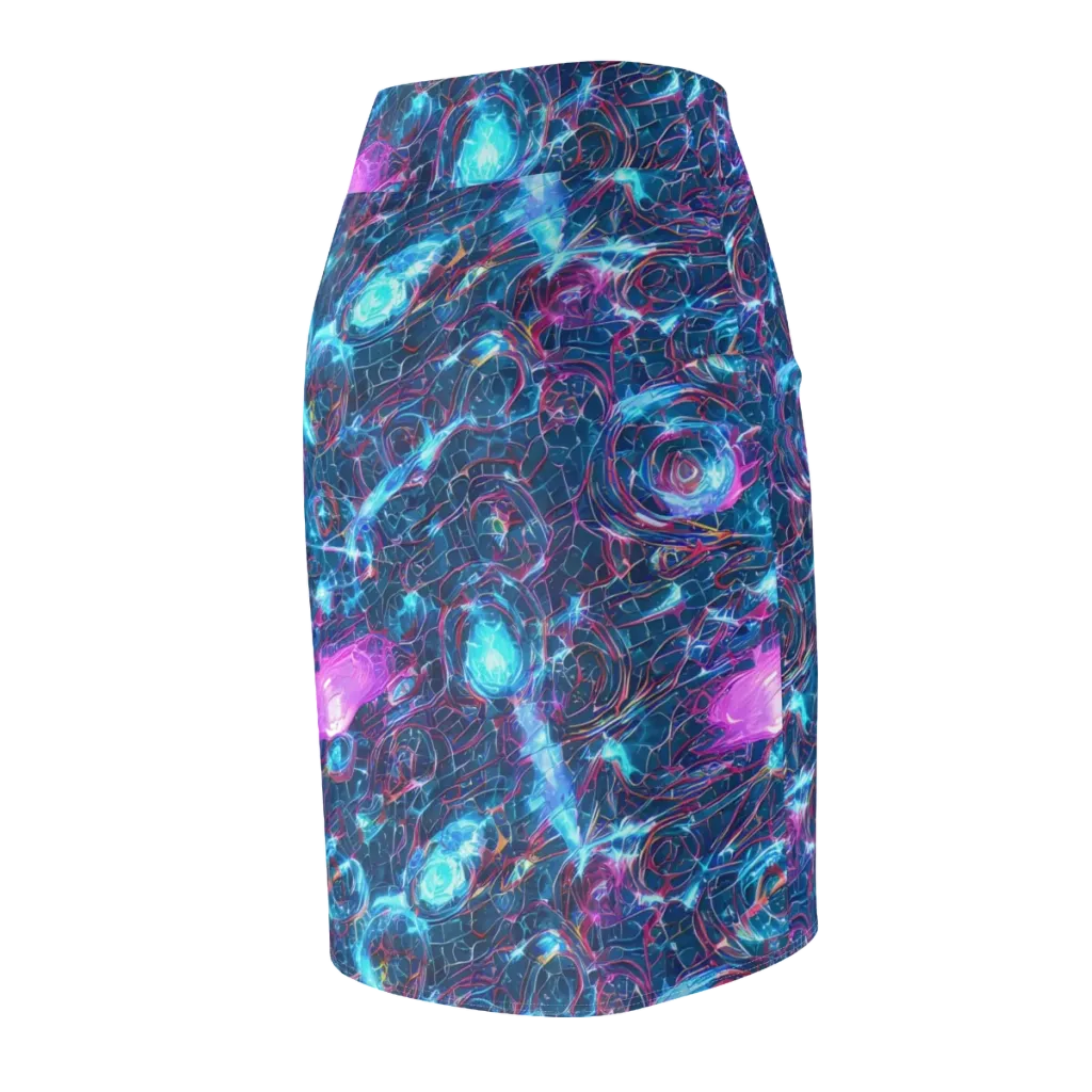 Celestial Circuitry on Pencil Skirt — Back Side