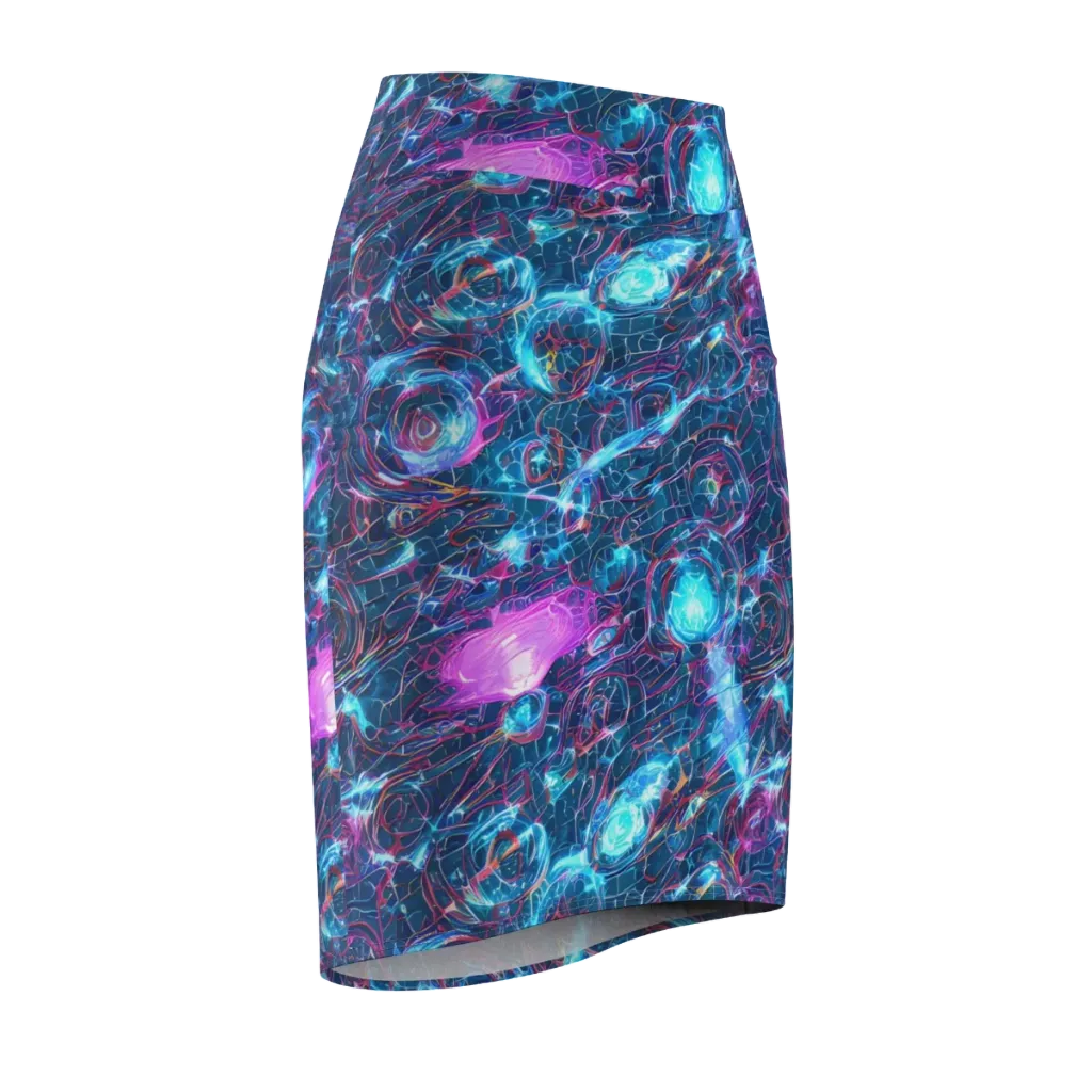 Celestial Circuitry on Pencil Skirt — Front Side