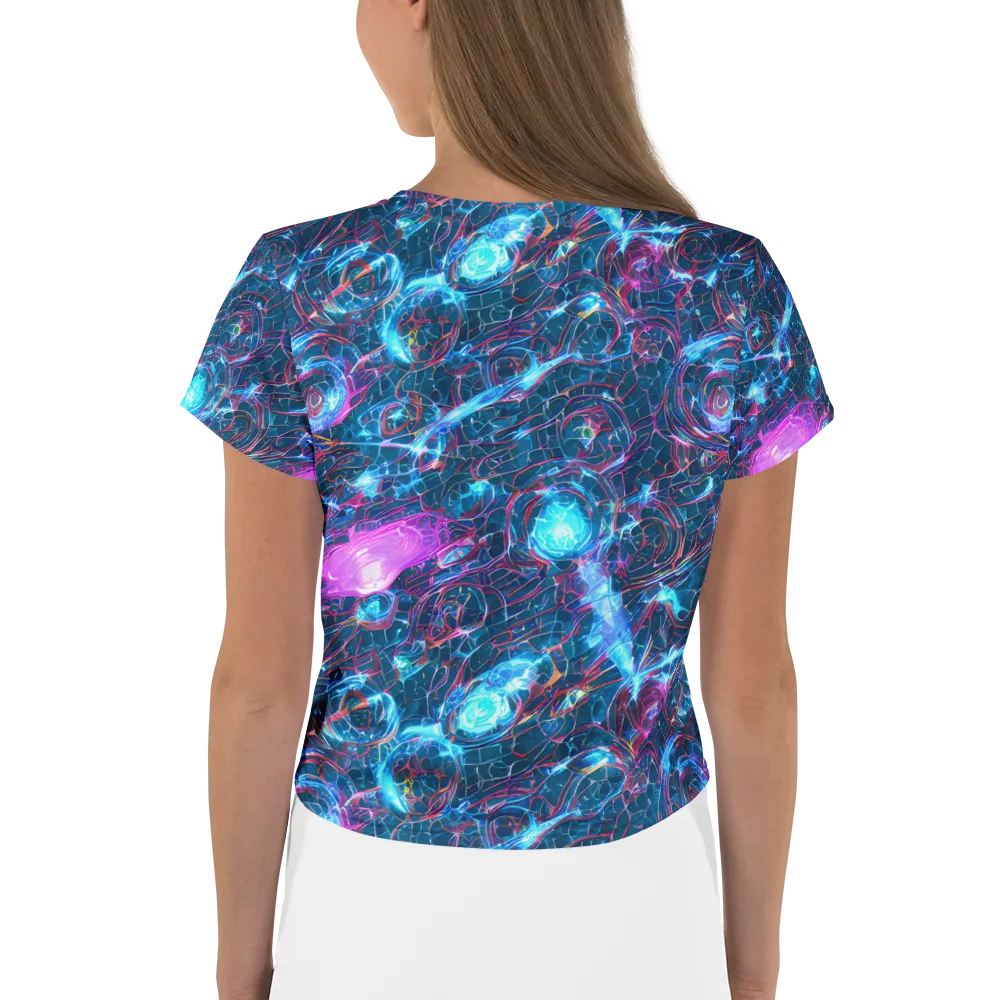 Celestial Circuitry on Crop Tee — Back