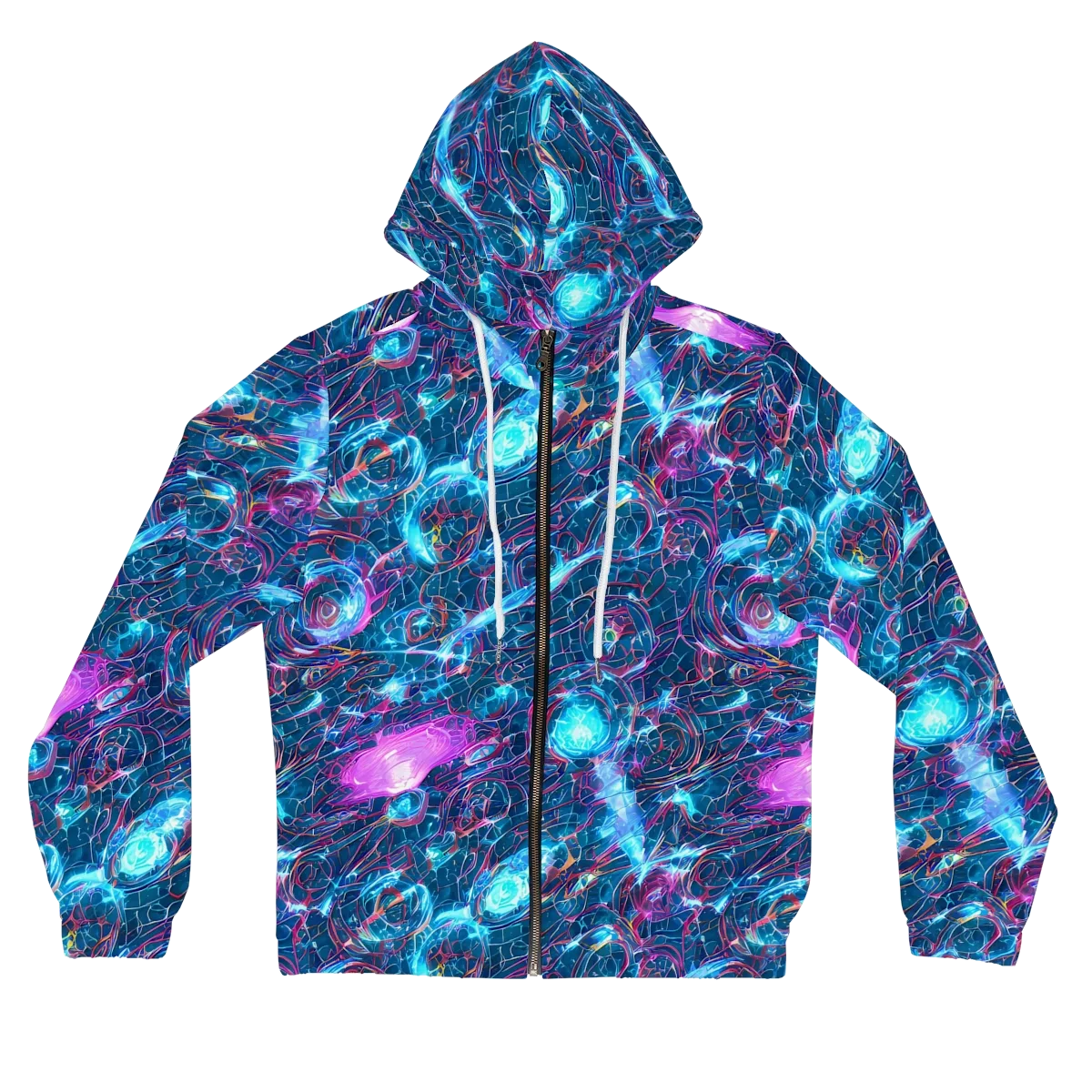 Celestial Circuitry on Women's Full-Zip Hoodie — Front