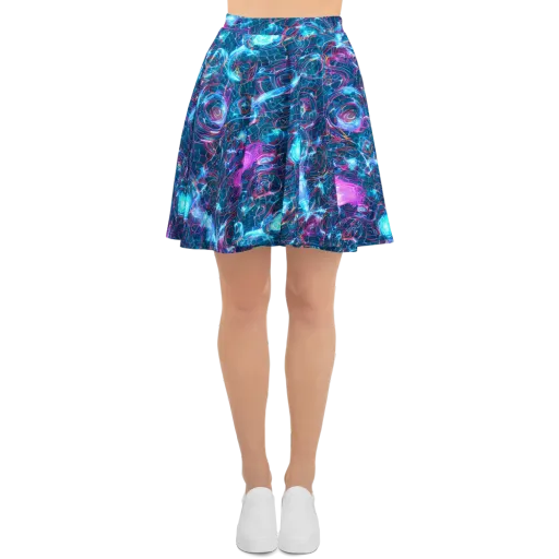 Celestial Circuitry on a Skater Skirt