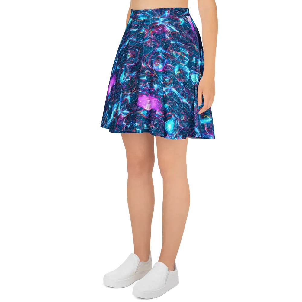 Celestial Circuitry on Skater Skirt — Left