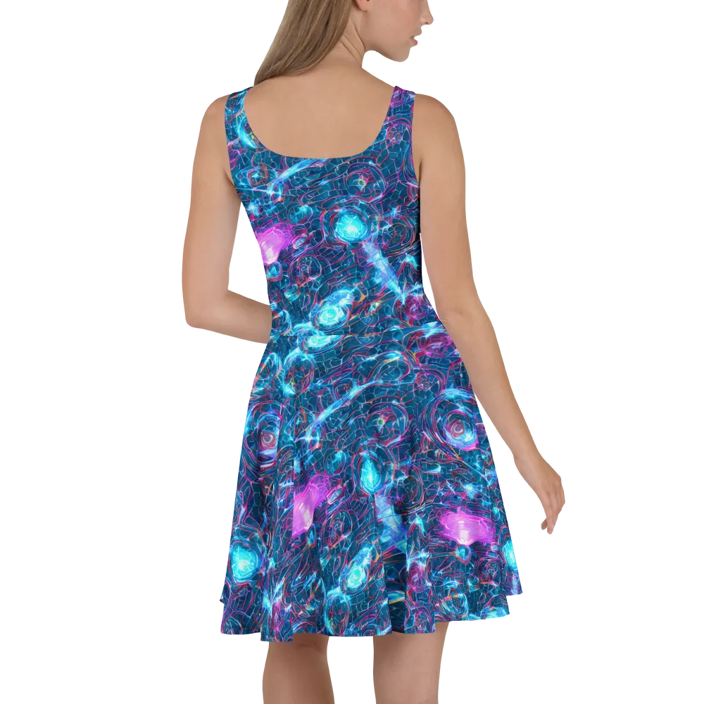 Celestial Circuitry on Skater Dress — Back