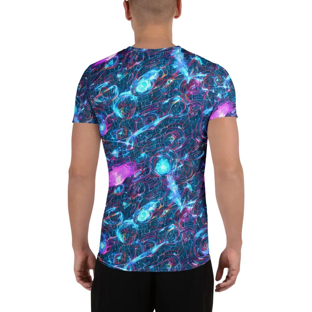 Celestial Circuitry on Men's Athletic T-Shirt — Back
