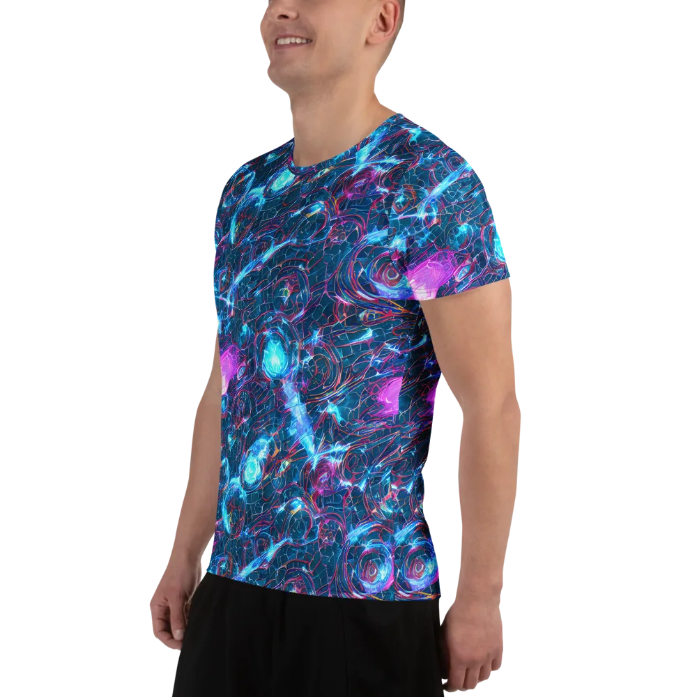 Celestial Circuitry on Men's Athletic T-Shirt — Left