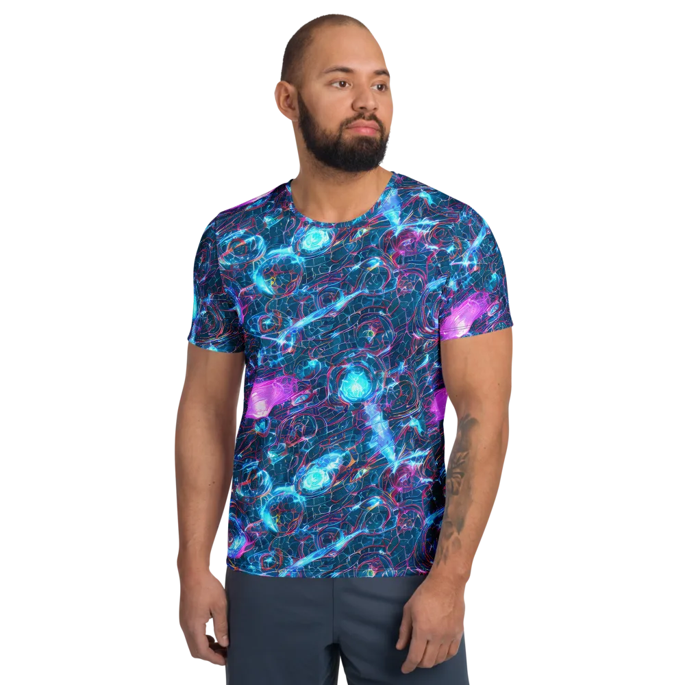 Celestial Circuitry on Men's Athletic T-Shirt — Front