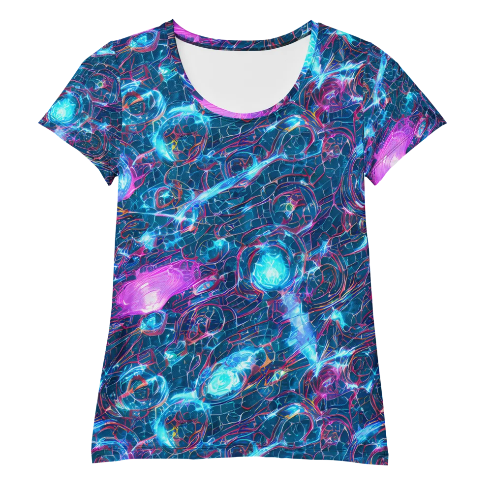 Celestial Circuitry on Women's Athletic T-Shirt — Front