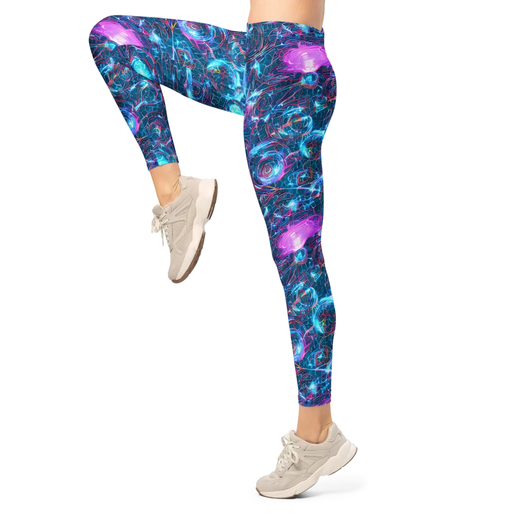 Celestial Circuitry on Leggings — Left