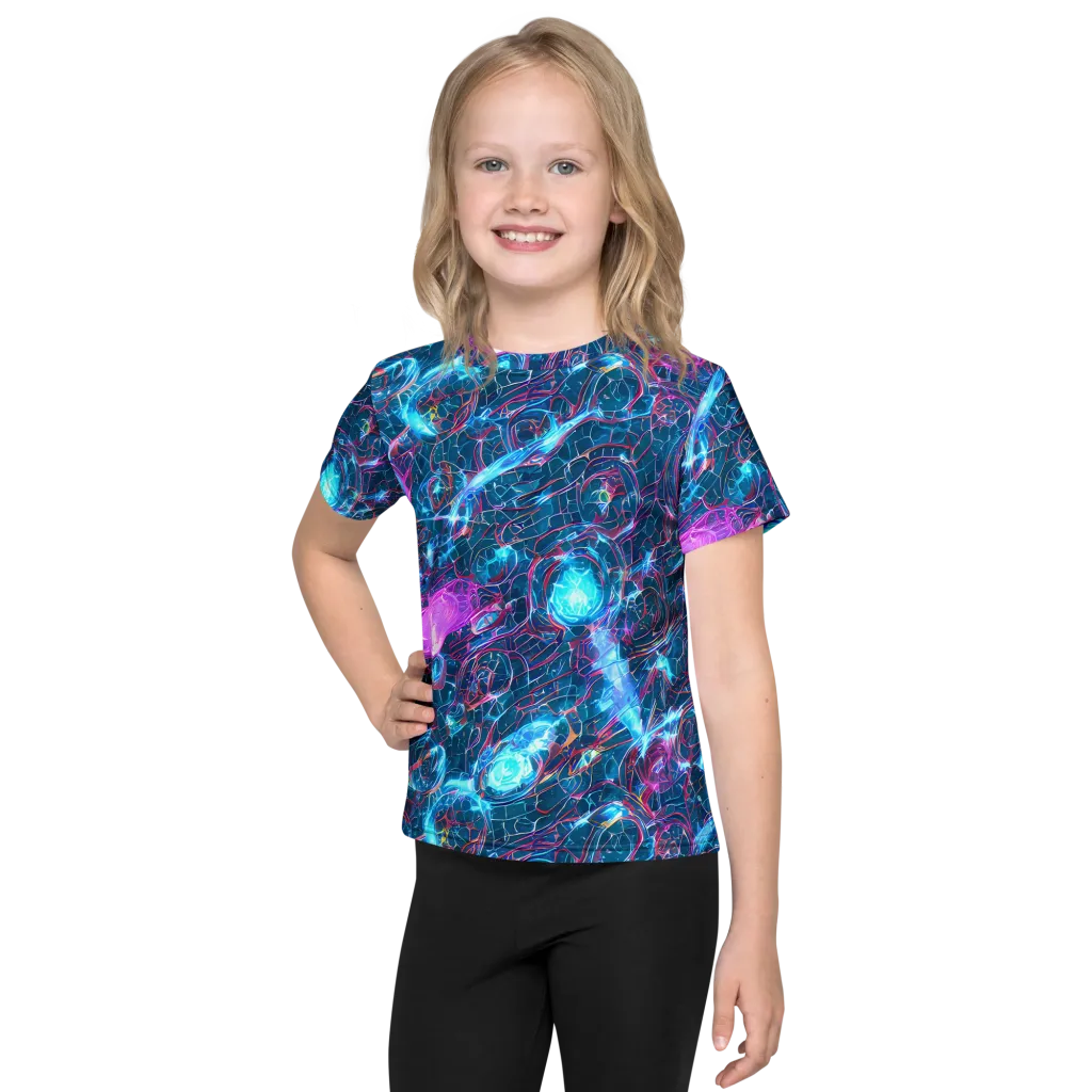 Celestial Circuitry on Kids Crew Neck T-Shirt — Front