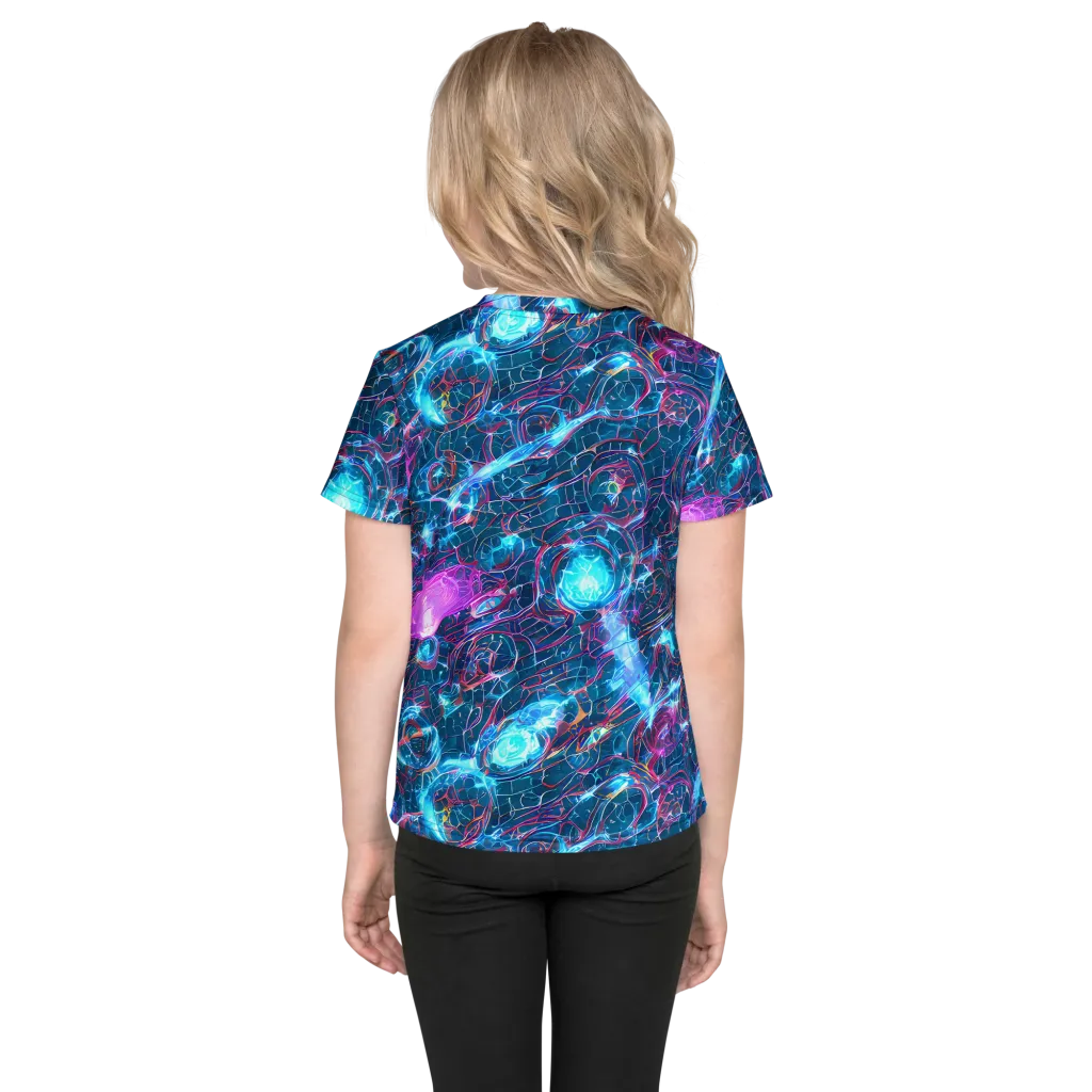 Celestial Circuitry on Kids Crew Neck T-Shirt — Back