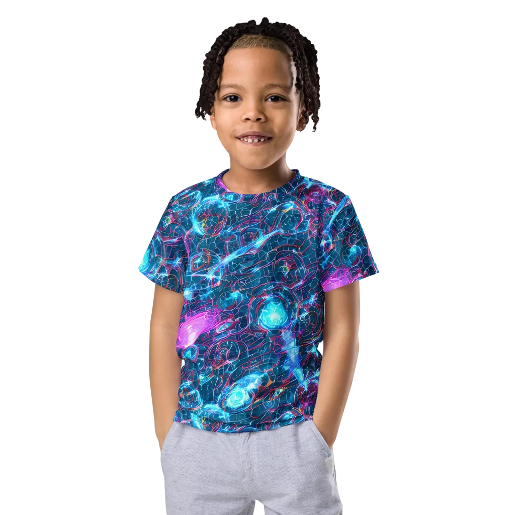 Celestial Circuitry on Kids Crew Neck T-Shirt — Front
