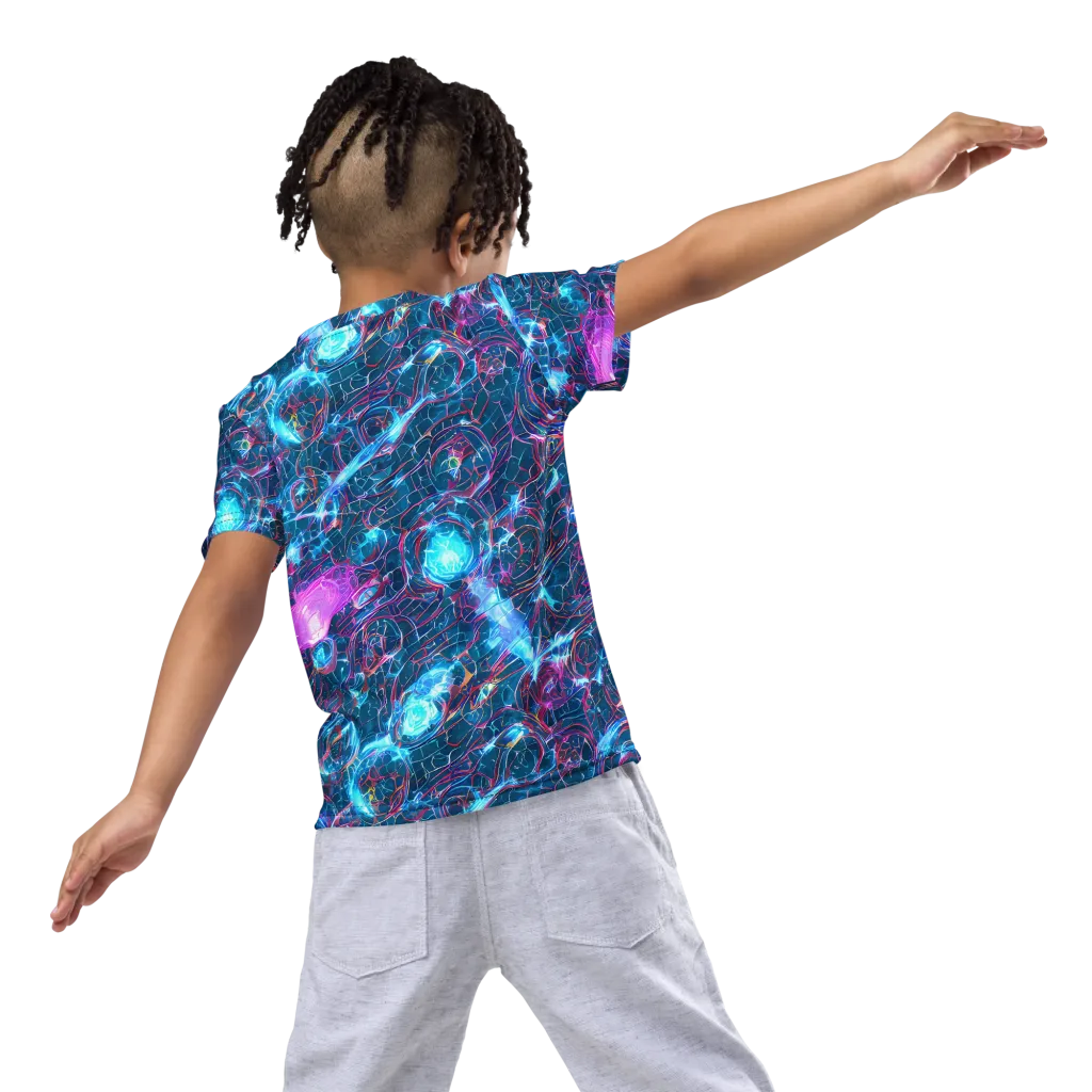 Celestial Circuitry on Kids Crew Neck T-Shirt — Back