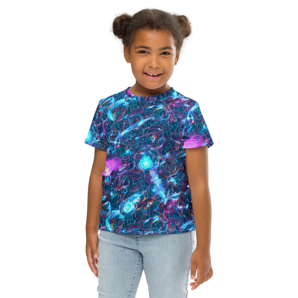 Celestial Circuitry on Kids Crew Neck T-Shirt — Front