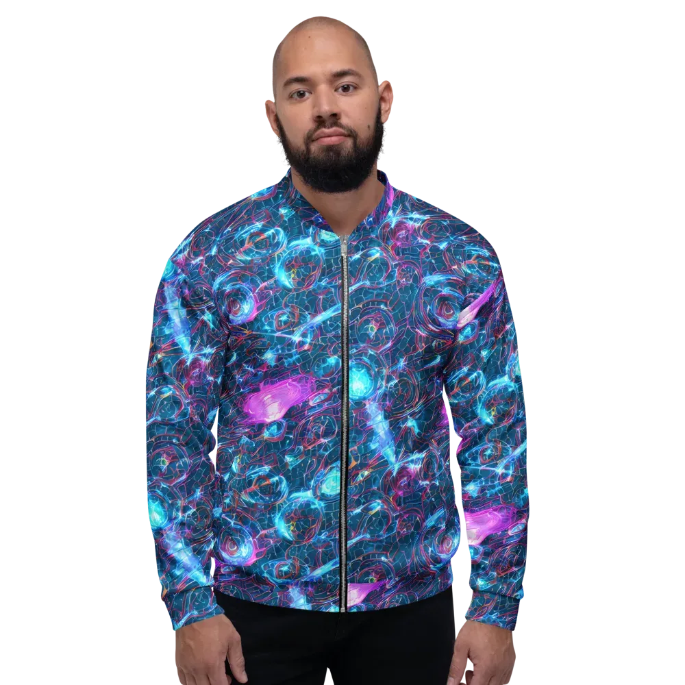 Celestial Circuitry on Bomber Jacket — Front