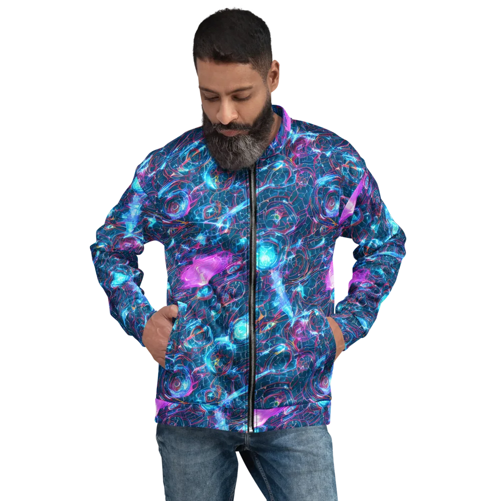 Celestial Circuitry on Bomber Jacket — Front