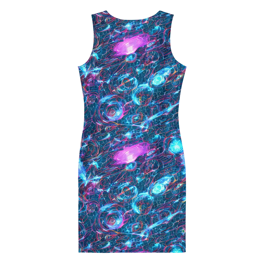 Celestial Circuitry on Bodycon Dress — Back