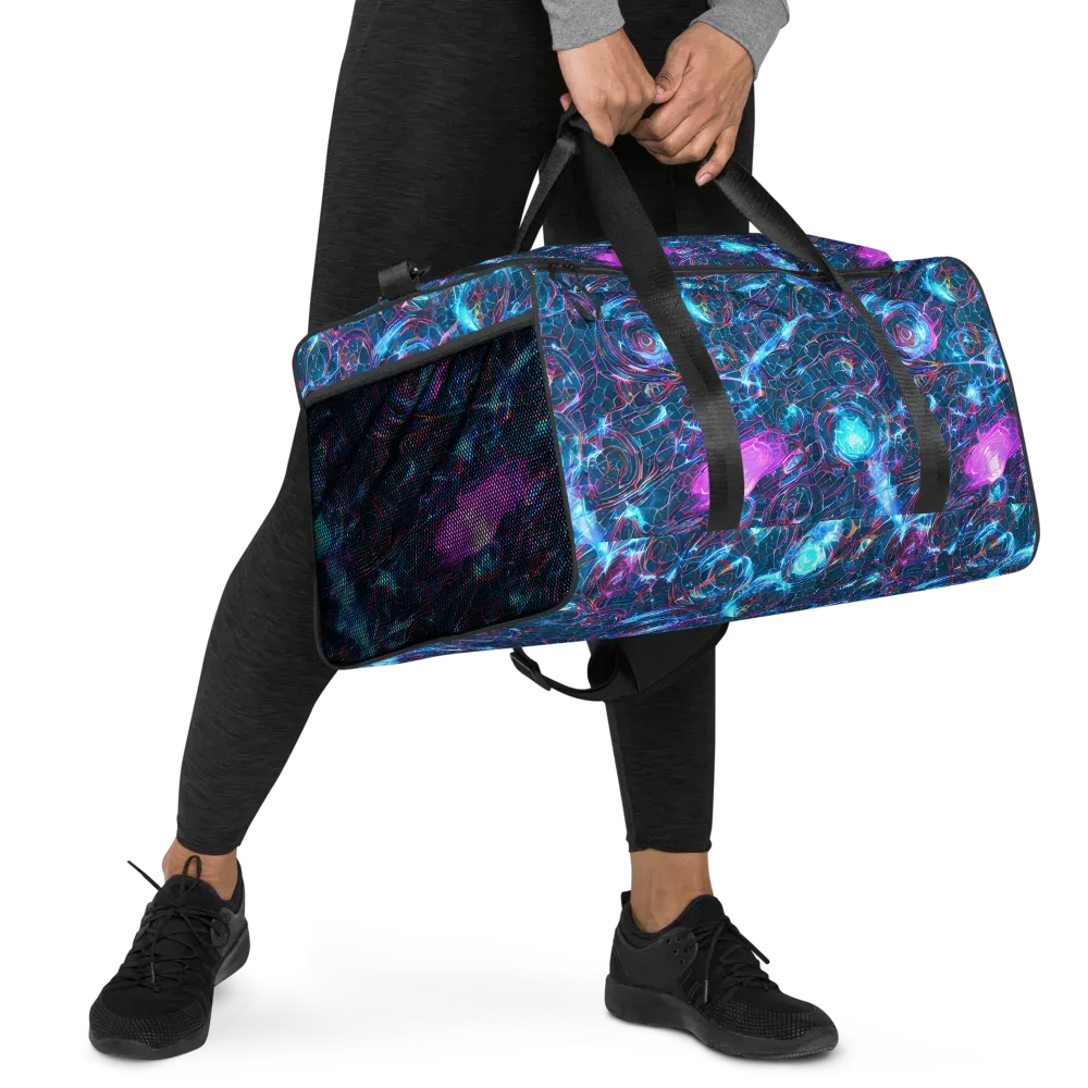 Celestial Circuitry on Duffle Bag — Right Front