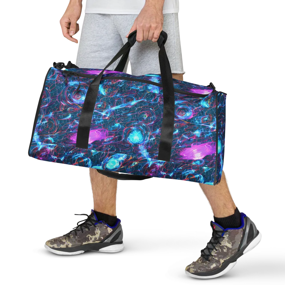 Celestial Circuitry on Duffle Bag — Front