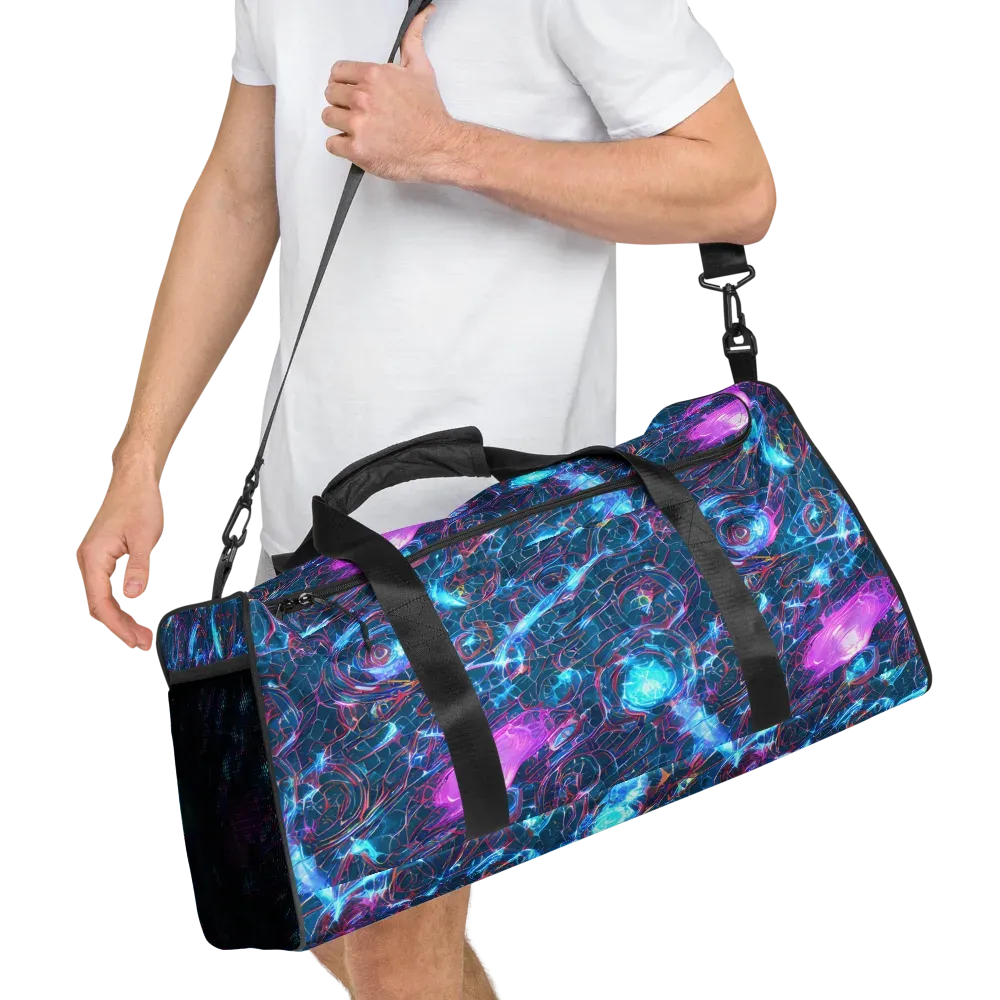 Celestial Circuitry on Duffle Bag — Right Front