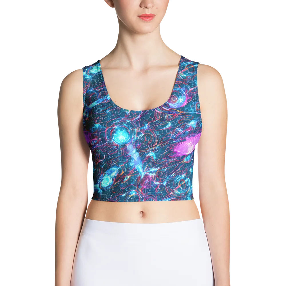 Celestial Circuitry on Crop Top — Front