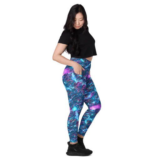 Celestial Circuitry on a Leggings with Pockets