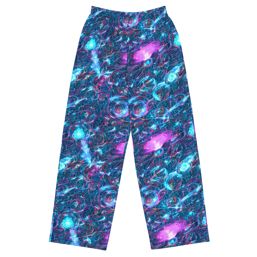 Celestial Circuitry on Wide-Leg Pants — Front