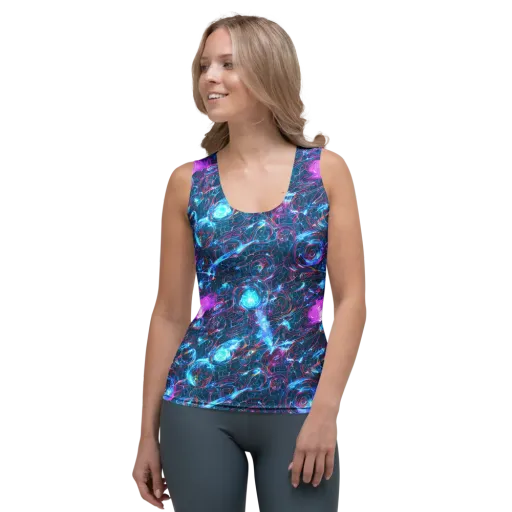 Celestial Circuitry on a Women's Tank Top